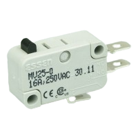 Essen MV25-0 16A miniature Microswitch with plain actuator