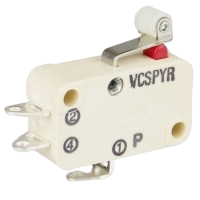 Saia-Burgess VCSPYR Microswitch with 13mm long roller lever