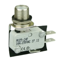 Essen MV2524F 16A miniature pushbutton Microswitch with quick-connect terminals
