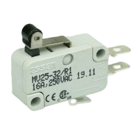 Essen MV2532R1 16A miniature Microswitch with 12mm roller lever actuator