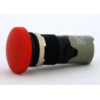 TH 24mm diameter red mushroom head Pushbutton...