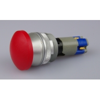 TH4 30mm dia Mushroom Cap red latching 1NO + ...