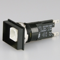 TH25 18 x 24mm signal lamp body with fast-con...