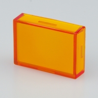 15 x 21mm IP67 transparent orange flat lens f...