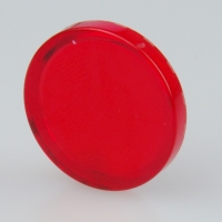 TH 21mm dia IP65 transparent red flat lens fo...