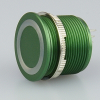 TH70 25dia flush bezelgreen  Piezo Switch wit...