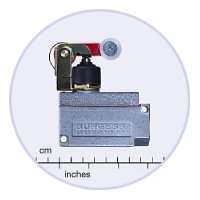 OBSOLETE Saia-Burgess M9CTQMSA metal-clad Limit Switch with cowled plunger & roller lever actuator